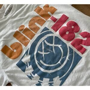 Womens Blink 182 Band T-Shirt White size M Emo Punk Rock